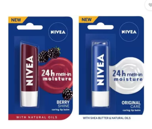 Nivea Lip Care, Fruity Shine Blackberry & Lip Care