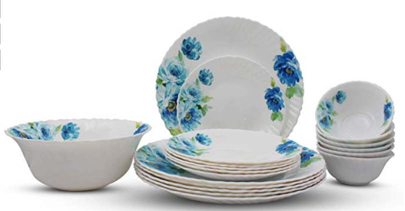 SOOGO 19 Pcs Round Dinner Set