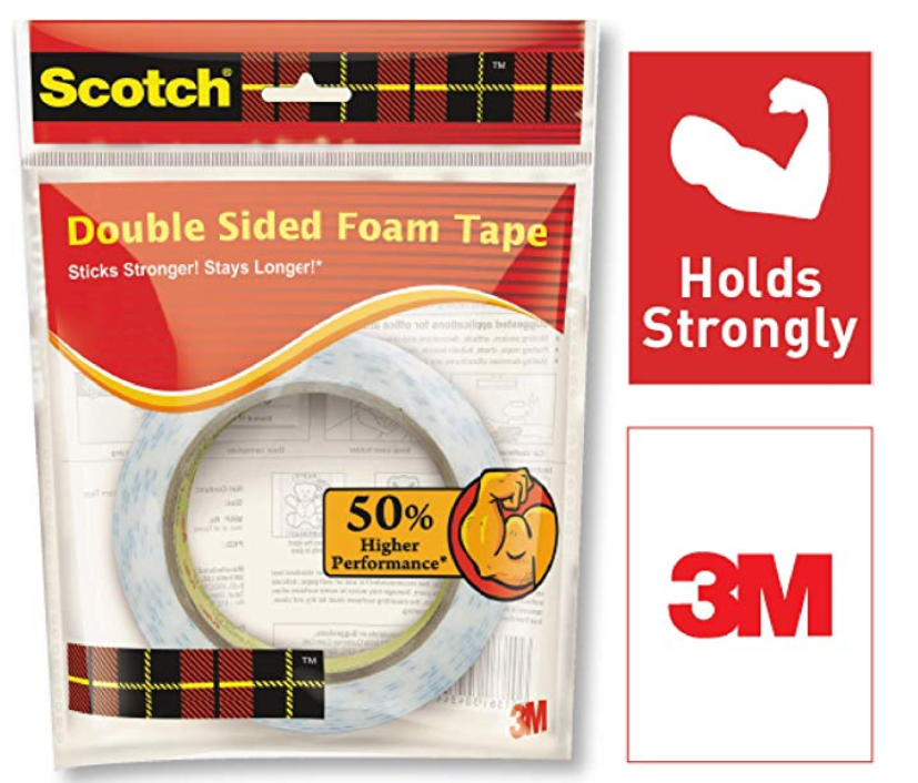 Scotch Double Sided Foam Tape (length 3m , width 24mm)
