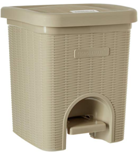 Signoraware Modern Lightweight Dustbin for Home and Office 12Ltr, Beige