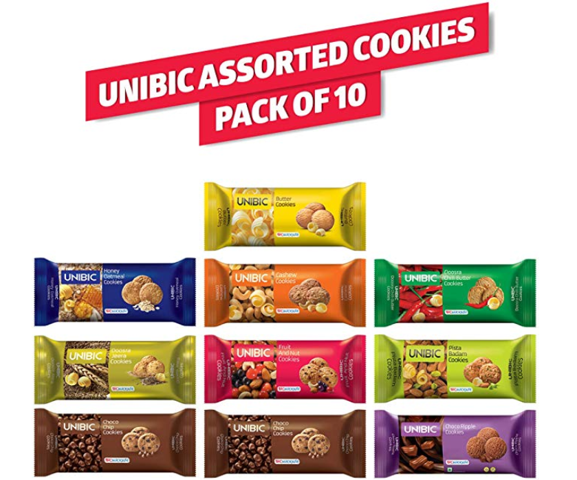 Unibic Assorted Cookies, 75g (Pack of 10)