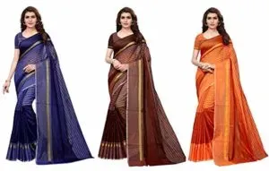 Anni Designer Cotton Saree with Blouse Piece Rs 382 amazon dealnloot