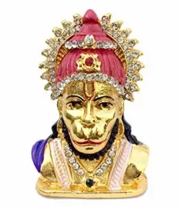 Discount4product Golden Face Lord Hanuman Car Dashboard Rs 97 amazon dealnloot