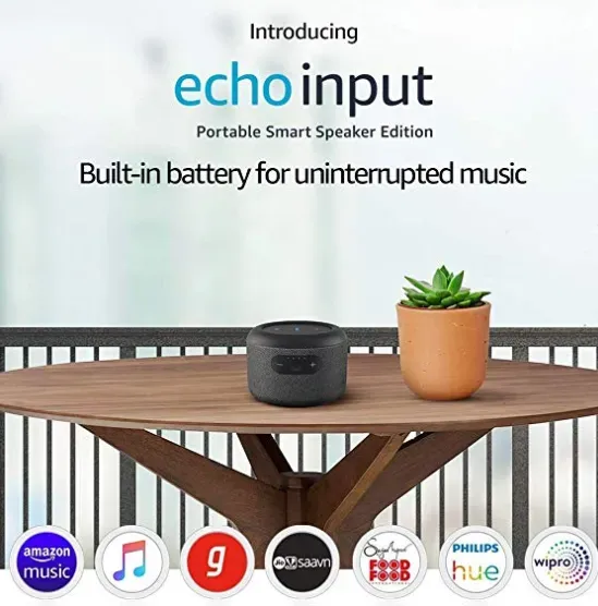 Echo Input Portable Smart Speaker Edition