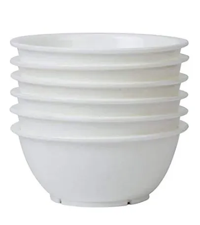 Everbuy Micro Dinner Bowls Set of 3 White