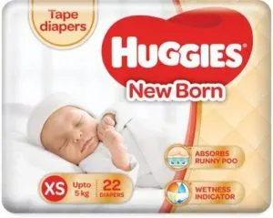 Huggies Ultra soft XS 22 Pieces Rs 149 flipkart dealnloot