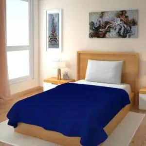 IWS Solid Single Fleece Blanket Polyester Blue Rs 99 flipkart dealnloot