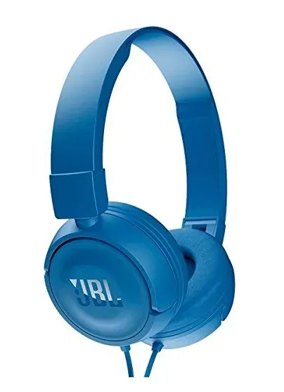 JBL T450 Extra Bass On-Ear Headphones with Mic (Blue)