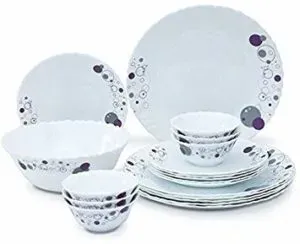 LaOpala Haze Dinner Set 33 Pieces White Rs 1315 amazon dealnloot