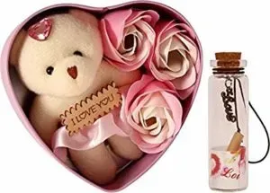 Lata Heart Shape Box with Flowers Message Rs 184 amazon dealnloot