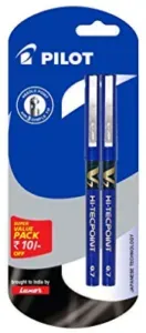Pilot V7 Liquid Ink Roller Ball Pen (Pack of 2 Blue Pen)