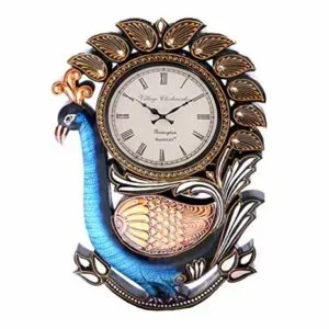 RoyalsCart Peacock Analog Wall Clock Multicolor Rs 482 amazon dealnloot