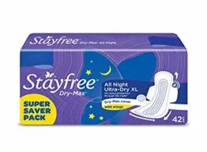 Stayfree All Night XL Dry Max Cover Rs 299 amazon dealnloot