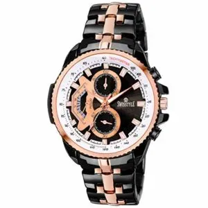 Swisstyle Anolog Black Dial Women Watch SS Rs 189 amazon dealnloot
