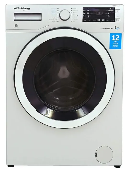 Voltas Beko 8 kg Inverter Washer Dryer (WWD80S, Grey)