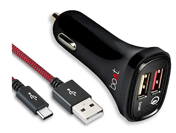 boAt Dual Port Rapid Car Charger type c