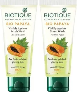 Biotique BIO Papaya Exfoliating Face Wash 100 Rs 118 flipkart dealnloot
