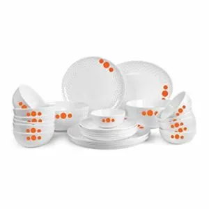 Cello Royal Polka Drops Opalware Dinner Set Rs 1700 amazon dealnloot