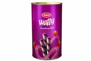 Dukes Waffy Rolls Tin Strawberry 300 g Rs 125 amazon dealnloot