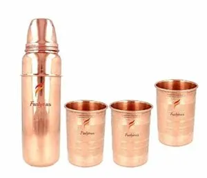 Frabjous Pure Copper Set of 900ml Thermos Rs 599 amazon dealnloot