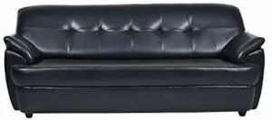 Furny Boston 3 Seater Sofa Black Rs 8499 amazon dealnloot