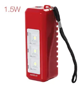 Havells Glanz 1.5-Watt Rechargeable Solar Light (Red)
