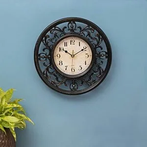 Home Centre Estelle Telsa Contemporary Wall Clock Rs 134 amazon dealnloot
