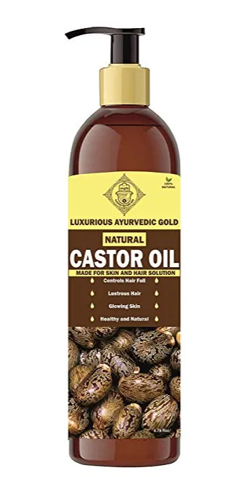 Luxurious Ayurvedic Gold Castor Oil for Skin glow & Hair Growth