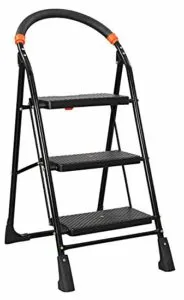 Parasnath Black Heavy Folding Ladder With Wide Rs 1234 amazon dealnloot