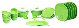 Signoraware Square Dinner Set 31 Pieces Parrot Rs 1020 amazon dealnloot