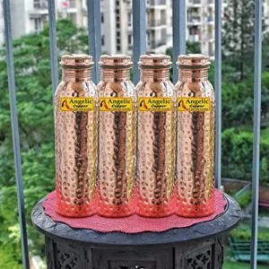 Angelic Copper Hammered Water Bottle Set 1 Rs 1000 amazon dealnloot