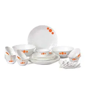 Cello Imperial Polka Drops Opalware Dinner Set Rs 1297 amazon dealnloot