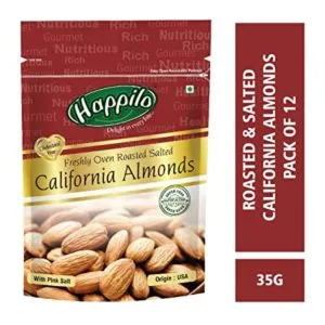 Happilo Premium Roasted and Salted Californian Almonds Rs 51 amazon dealnloot