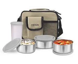 Milton Steel Combi Lunch Box with Tumbler Rs 307 amazon dealnloot