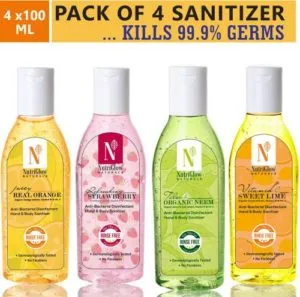 NutriGlow NATURAL S HAND SANITIZERS COMBO Of Rs 549 flipkart dealnloot
