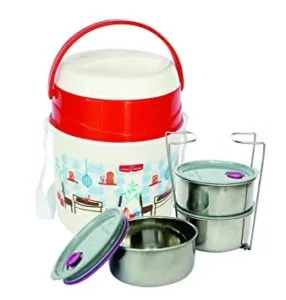 Princeware Leak Proof Insulated Tiffin Plastic Lunch Rs 275 amazon dealnloot