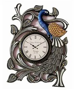 RoyalsCart Peacock Handcrafted Analog Wall Clock Multi Rs 434 amazon dealnloot