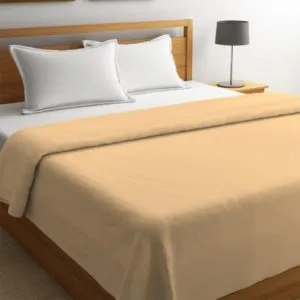 STELLAR HOME Solid Double Fleece Blanket Polyester Rs 129 flipkart dealnloot