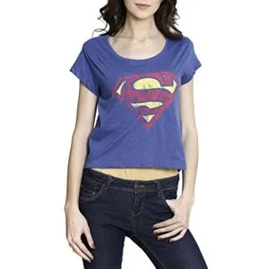 SUPERGIRL Women s Regular Fit T Shirt Rs 139 amazon dealnloot