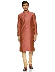 Sanwara Men s Art Silk Achkan Kurta Rs 651 amazon dealnloot
