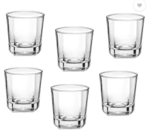 Treo (Pack of 6) CRESCENT COOL Glass Set (205 ml, Glass)