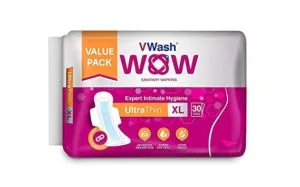 VWash Wow UltraThin Sanitary Napkins Extra Large Rs 159 amazon dealnloot