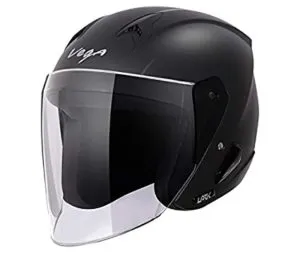 Vega Lark Open Face Helmet Dull Black Rs 700 amazon dealnloot