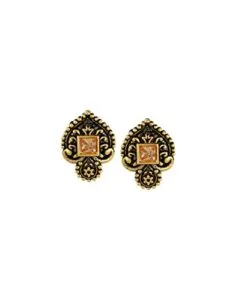 Zaveri Pearls Dark Antique Stud Earring for Rs 78 amazon dealnloot