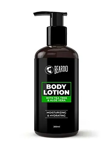 Beardo Body Lotion With Aloe Vera & Tea Tree Oil For Hydrating & Moisturizing, 300 ml