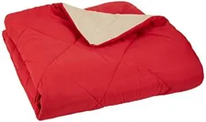 AmazonBasics Reversible Microfiber Comforter Full Queen Red Rs 849 amazon dealnloot