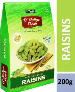 D NATURE FRESH Green Raisins 200gm Box Rs 49 flipkart dealnloot