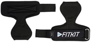Fitkit FPG1 Extra Padded Palm Wrist Grip/Support with Adjustable Neoprene Strap, Free Size (Pair)