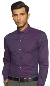 John Players Men's Solid Slim fit Formal Shirt