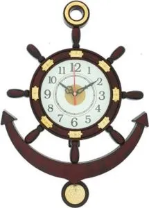 Mishty Plastic Wall Clock Brown_36 X 26 Rs 199 amazon dealnloot